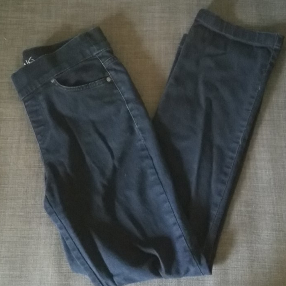 Elastic waist straight cut jeans - Gloria Vanderbi